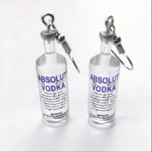 Absolute Vodka Bottle Earrings NWT‎